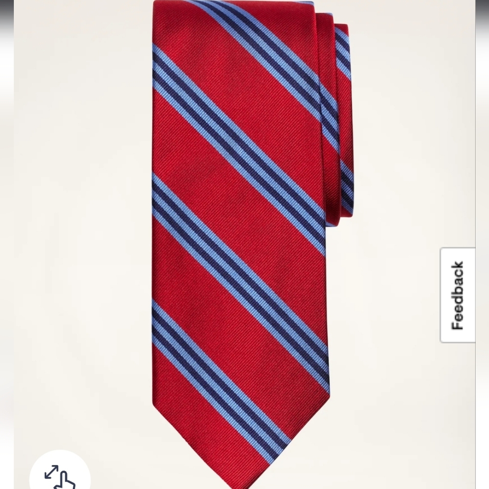 Brooks Brothers Burgundy and Blue Striped Tie